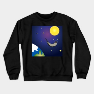 Otter Space Astronaut Floating Crewneck Sweatshirt